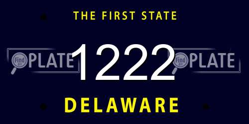 1222 Delaware License Plate