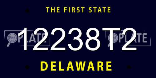 12238T2 Delaware License Plate