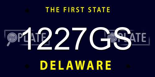 1227GS Delaware License Plate