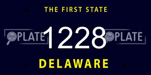1228 Delaware License Plate