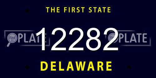 12282 Delaware License Plate