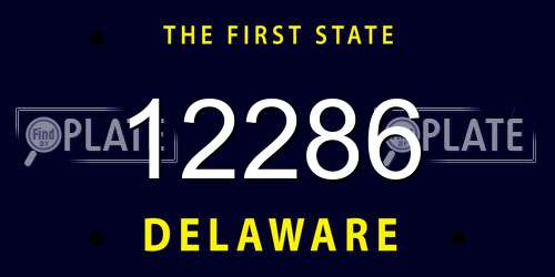 12286 Delaware License Plate