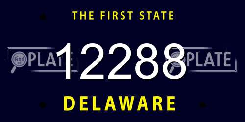 12288 Delaware License Plate