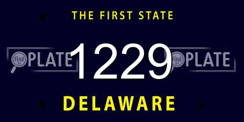 1229 Delaware License Plate