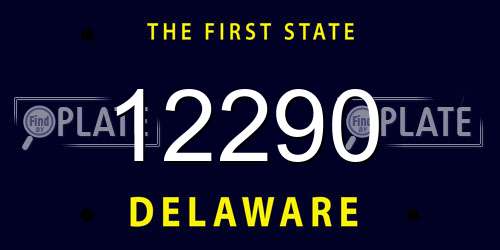 12290 Delaware License Plate