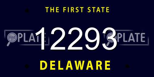 12293 Delaware License Plate