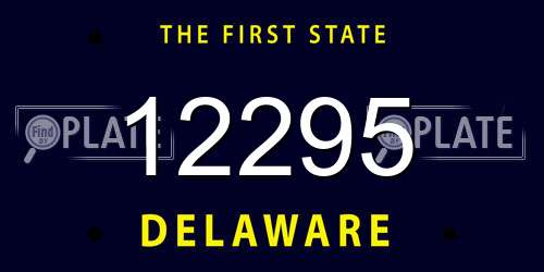 12295 Delaware License Plate