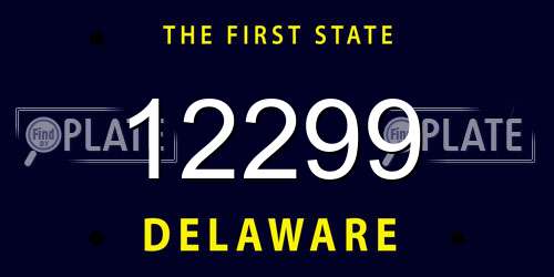 12299 Delaware License Plate