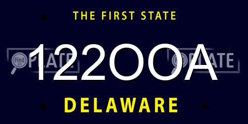 122OOA Delaware License Plate