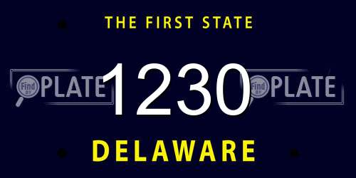 1230 Delaware License Plate