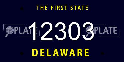 12303 Delaware License Plate