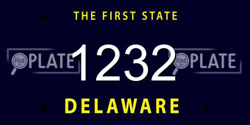 1232 Delaware License Plate