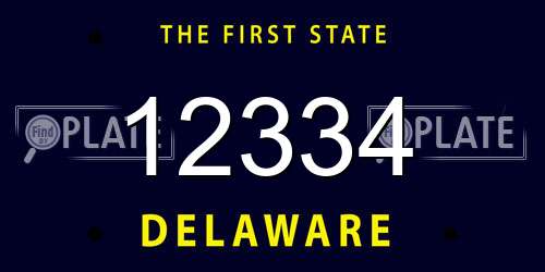 12334 Delaware License Plate