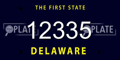 12335 Delaware License Plate