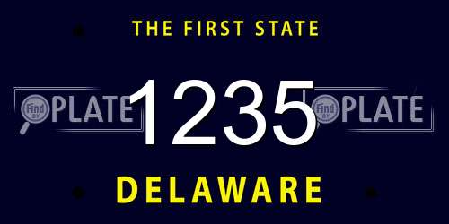 1235 Delaware License Plate