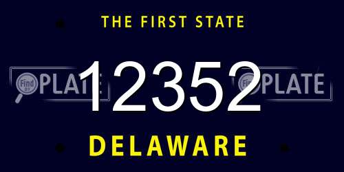 12352 Delaware License Plate