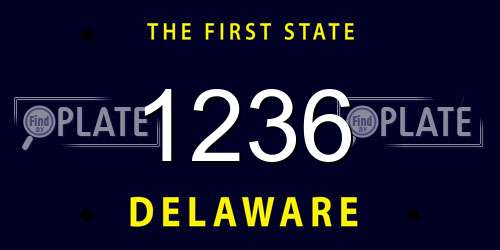 1236 Delaware License Plate