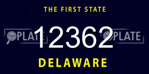 12362 Delaware License Plate