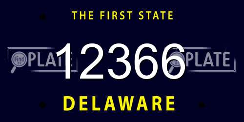 12366 Delaware License Plate
