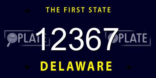 12367 Delaware License Plate