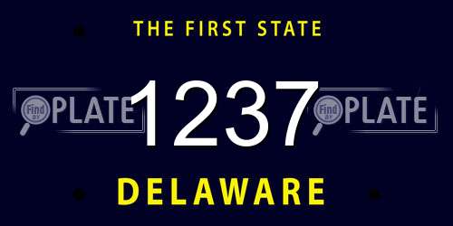 1237 Delaware License Plate
