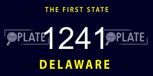 1241 Delaware License Plate