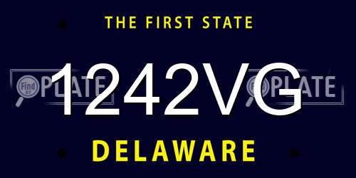 1242VG Delaware License Plate