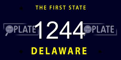1244 Delaware License Plate