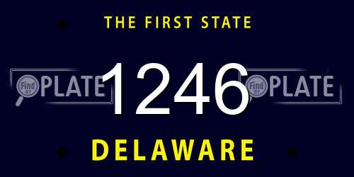 1246 Delaware License Plate