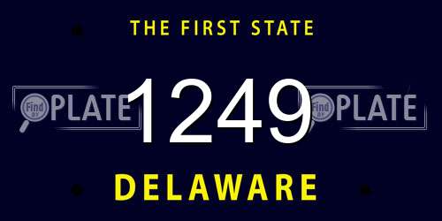 1249 Delaware License Plate