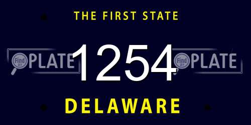 1254 Delaware License Plate