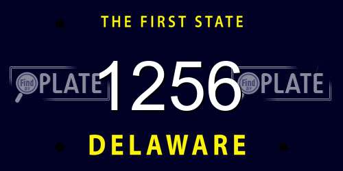 1256 Delaware License Plate