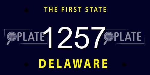 1257 Delaware License Plate