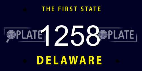 1258 Delaware License Plate