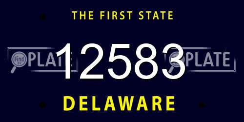 12583 Delaware License Plate