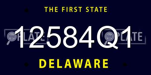 12584Q1 Delaware License Plate