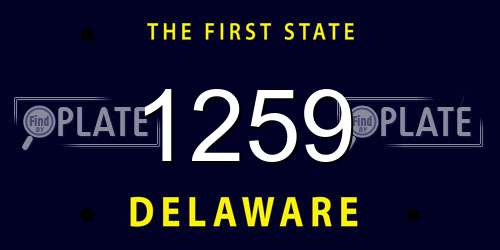 1259 Delaware License Plate