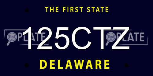 125CTZ Delaware License Plate