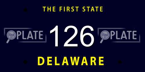 126 Delaware License Plate