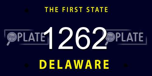 1262 Delaware License Plate