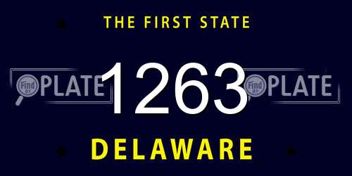 1263 Delaware License Plate
