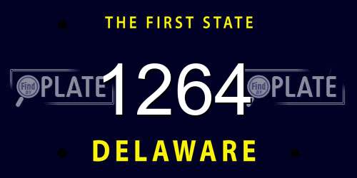 1264 Delaware License Plate