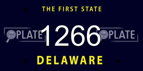 1266 Delaware License Plate