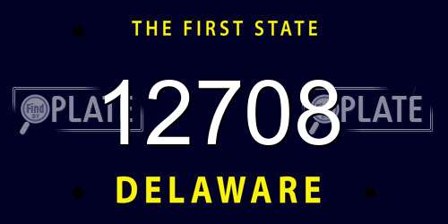 12708 Delaware License Plate