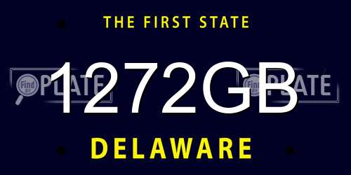 1272GB Delaware License Plate