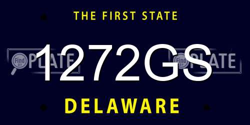1272GS Delaware License Plate