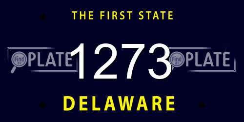 1273 Delaware License Plate