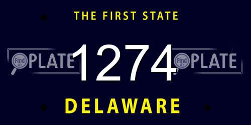 1274 Delaware License Plate