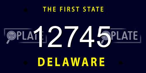 12745 Delaware License Plate