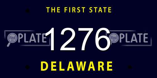 1276 Delaware License Plate